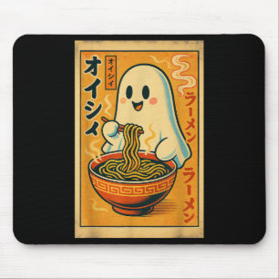 Retro-Japanischer-Geist-Ramen-essend-Kawaii-Kunst Mousepad