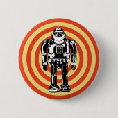 Retro japanischer Roboter Button (Vorderseite)