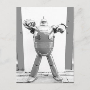 Retro Japanischer Roboter Postkarte