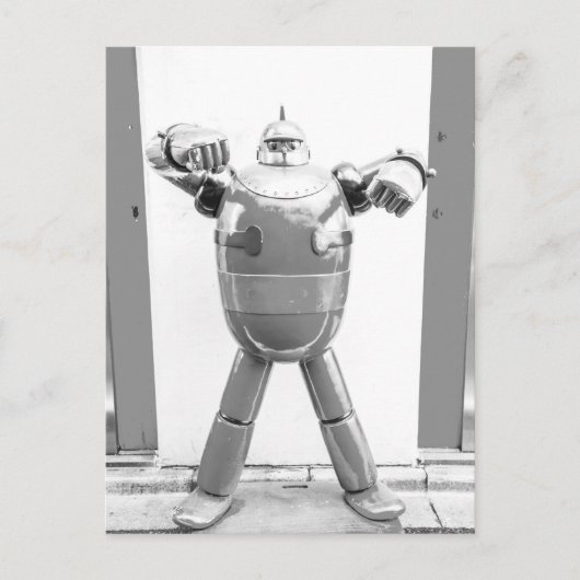 Retro Japanischer Roboter Postkarte (Vorderseite)