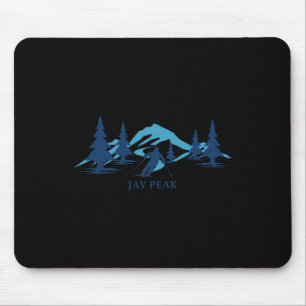 Retro Jay Peak Vermont Skifahren Skier Blaue Berge Mousepad