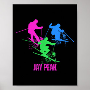 Retro Jay Peak Vermont Skiing Skier 90er Poster