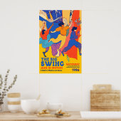 Retro Jazz Dance Art Print 1986 'The Big Swing' Poster (Küche)