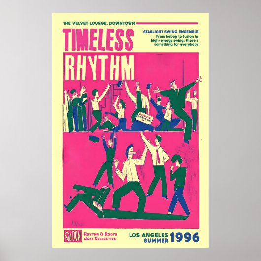 Retro Jazz Festival Poster Los Angeles 1996 Art (Vorne)