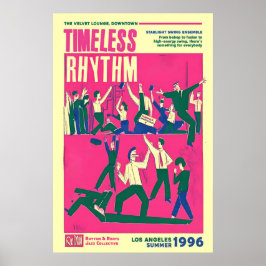 Retro-Jazz-Festivalplakat Los Angeles 1996 Kunst Poster
