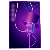 Retro Jazz Gastgeschenk Bag Mittlere Geschenktüte (Vorderseite)