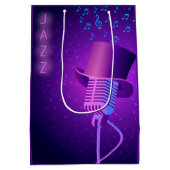 Retro Jazz Gastgeschenk Bag Mittlere Geschenktüte (Rückseite)