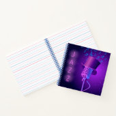 Retro Jazz Mic Square Notebook Notizblock (Innenseite)