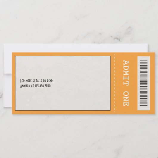 Retro Jazz Night Ticket Einladung (Rückseite)