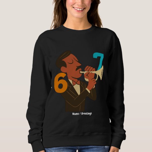 Retro Jazz Spirit 67 – Mid-Century Modern Festival Sweatshirt (Vorderseite)