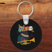 Retro Jazz Trumpets Funny Player Music Festival Ne Schlüsselanhänger (Vorderseite)