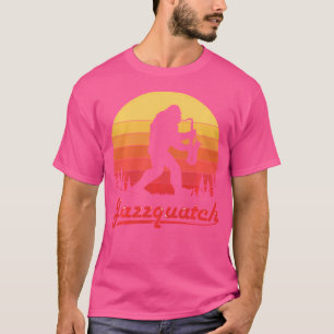 Retro Jazzquatch Sasquatch Jazz Musiker Funny Sax T-Shirt