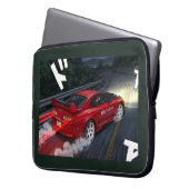 Retro-JDM-MK4-Supra-Drift-Anime-Stil-Laptop-Hülle Laptopschutzhülle (Vorderseite Links)