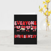 Retro Jeder kommuniziert anders Autismus Bewertung Karte (Gelbe Blume)