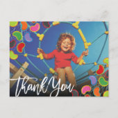 Retro Jellybeans Pop Kinder Foto Geburtstag Vielen Postkarte (Vorderseite)