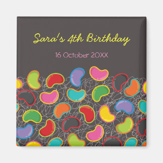 Retro Jellybeans Pop Kindergeburt Save the Date Magnet