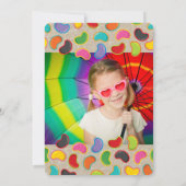 Retro JellybobohnenPop Sweet Candy Whimsical Gebur Einladung (Rückseite)