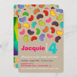 Retro JellybobohnenPop Sweet Candy Whimsical Gebur Einladung