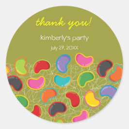 Retro JellybobohnenPop Sweet Candy Whimsical Gebur Runder Aufkleber