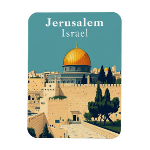 Retro Jerusalem Israel Reisen Souvenir Magnet