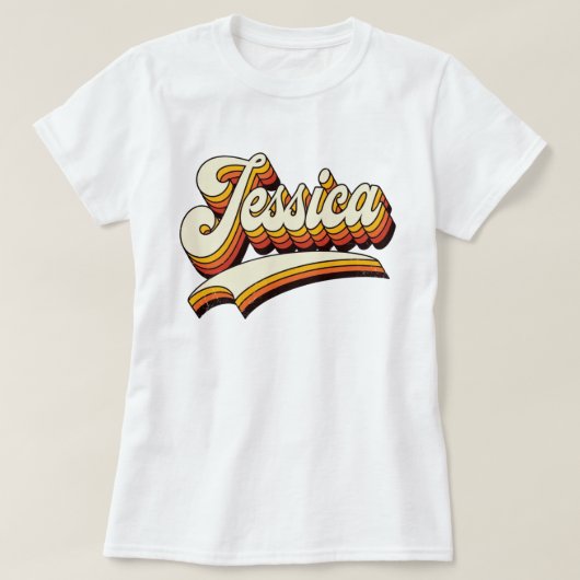 Retro Jessica Name 70s Vintage Design T-Shirt (Design vorne)