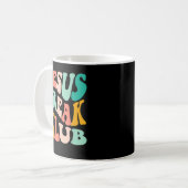 Retro Jesus-Freak Club Bible Verse Jesus-Lover Emp Kaffeetasse (Vorderseite Links)