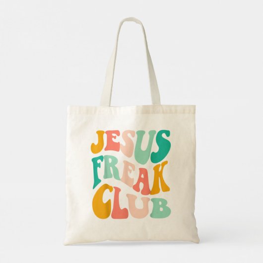 Retro Jesus-Freak Club Bible Verse Jesus-Lover Emp Tragetasche (Rückseite)