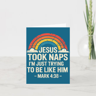 Retro Jesus hielt Nickerchen Mark Karte