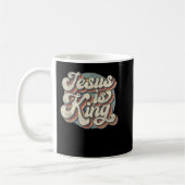 Retro Jesus ist König Christliche Bibel Religiöse  Kaffeetasse (Links)