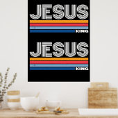 Retro jesus king christian  poster (Küche)