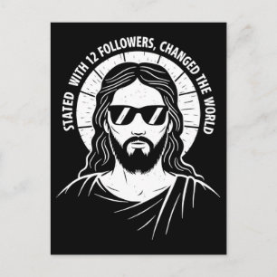 Retro Jesus König Christlich  Feiertagspostkarte