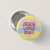 Retro Jesus Lieben Button (Vorne & Hinten)