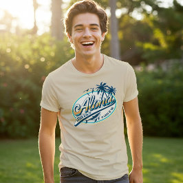 Retro "Jesus Lieben You" Hawaiianischer T - Shirt