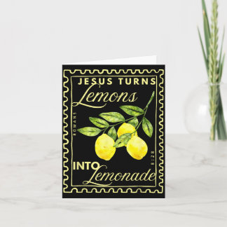 Retro Jesus macht aus Zitronen Limonade Karte
