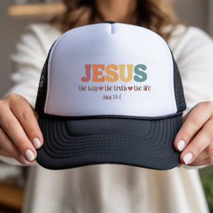 Retro Jesus Trucker Hat Truckerkappe