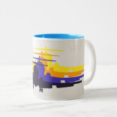 Retro Jet Age Silohuette Tasse (VorderseiteRechts)