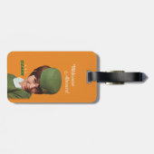 Retro Jet-Alter Stewardess Gepäckanhänger (Rückseite horizontal)