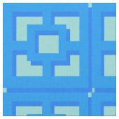 Retro Jet Set Blue Trellis Fabric Stoff (Nahaufnahme)