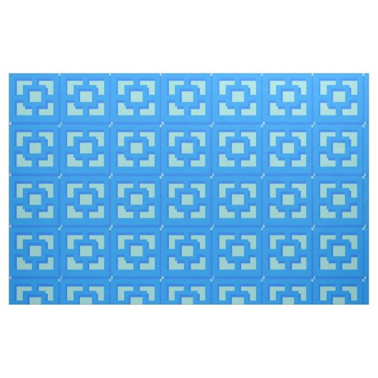 Retro Jet Set Blue Trellis Fabric Stoff (Fat Quarter (45,7 x 55,9 cm))