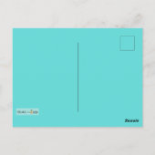 Retro Jet Set Blue Trellis Postkarte (Rückseite)