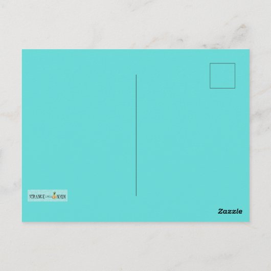 Retro Jet Set Blue Trellis Postkarte (Rückseite)