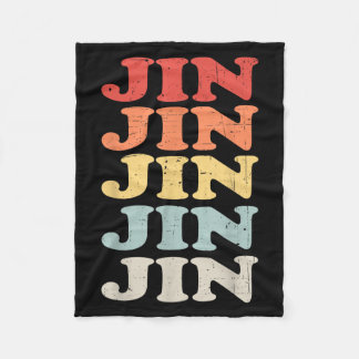 Retro Jin Vorname Personalisiert Jin Vintag Fleecedecke