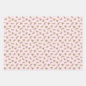 Retro Jingle Bells Christmas Wrapping Paper Set Geschenkpapier Set (Vorderseite 3)