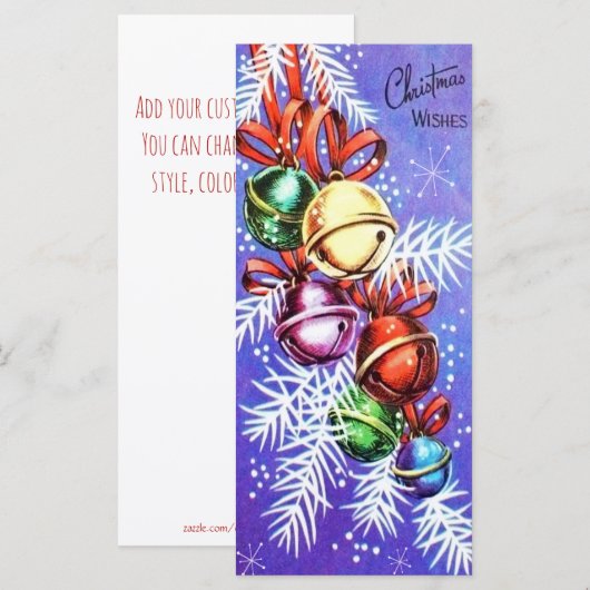 Retro Jingle Bells Christmas Wünsche (Vorne/Hinten)