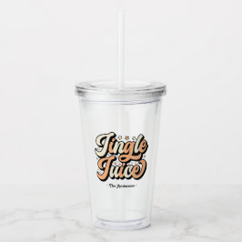 Retro "Jingle Juice" Personalisierte Weihnachten Acryltrinkbecher
