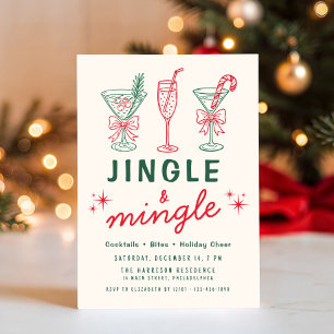 Retro-Jingle-Mingle-Weihnachtsfeier Einladung