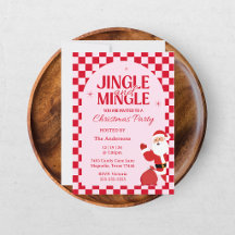 Retro-Jingle- und Mingle-Weihnachts-Karo-Schachbre