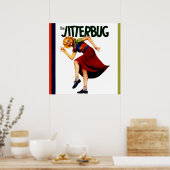 Retro-Jitterbug-Tanzplakatbild Poster (Küche)