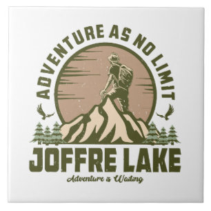 Retro Joffre Lake Wine Fliese