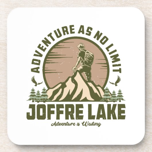 Retro Joffre Lake Wine Getränkeuntersetzer (Vorderseite)